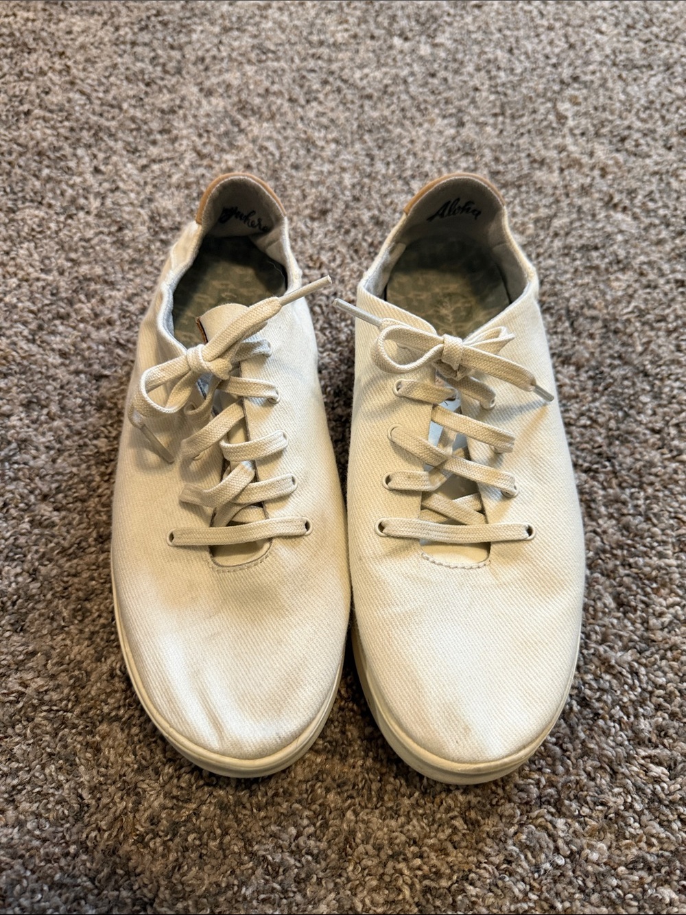 Olukai Off White Canvas Women's Sneakers Size 8.5